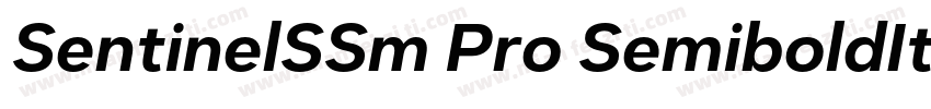 SentinelSSm Pro SemiboldItalic字体转换